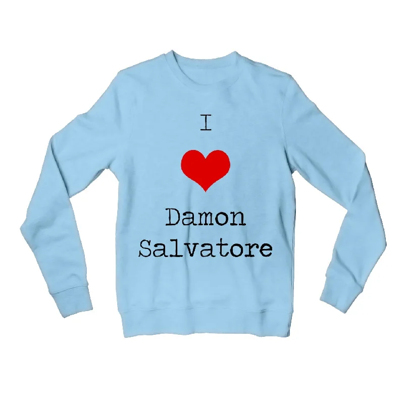 Ultra-lightweight The Vampire Diaries Sweatshirt - I Love Damon