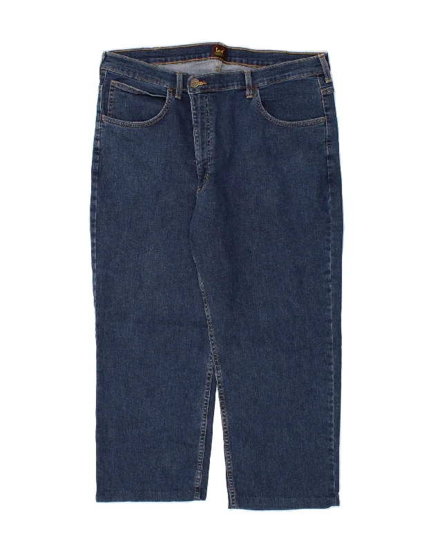 New Products LEE Mens Straight Jeans W42 L25  Blue Cotton