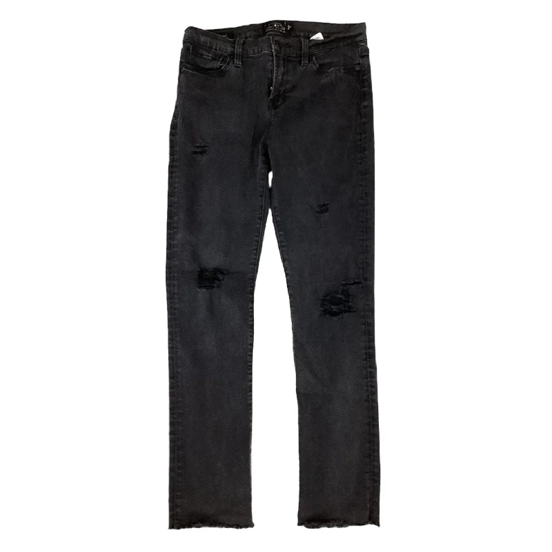 Cozy Fitting Jeans Skinny By Lucky Brand In Black Denim, Size: 8