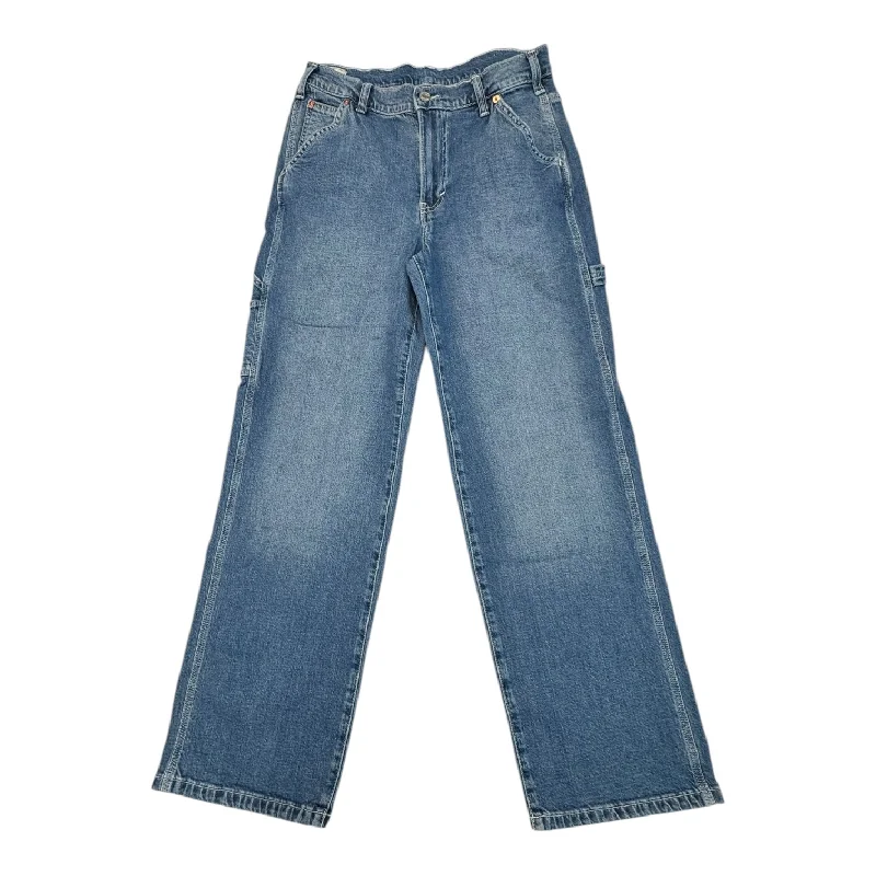 Cozy Chic Trends Jeans Wide Leg By Gap In Blue Denim, Size:4