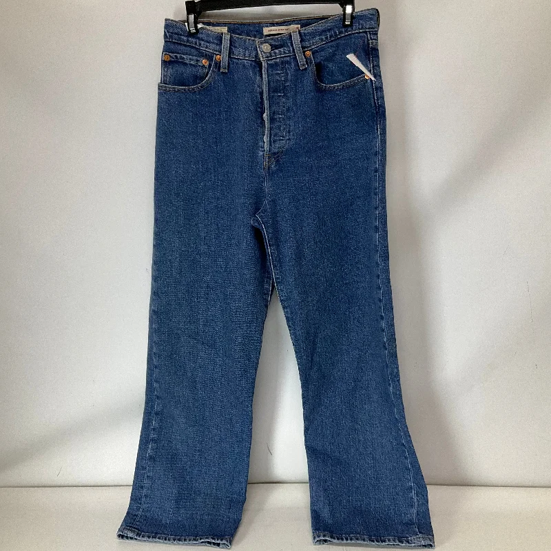 Elegant Temperament Jeans Straight By Levis In Blue Denim, Size: 6