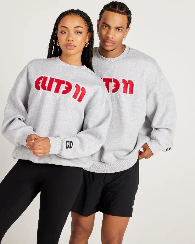 Relaxed Chic Record Crewneck - Grey