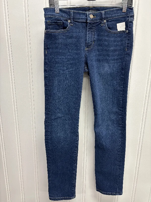 Fashionable And Versatile Jeans Straight By Banana Republic In Blue Denim, Size:8