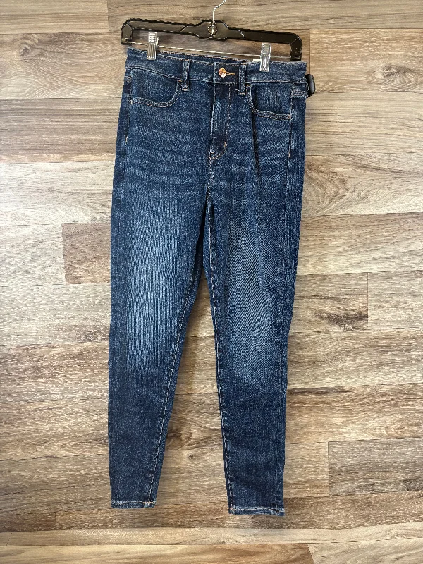 High-end Sense Jeans Jeggings By American Eagle In Blue Denim, Size: 4