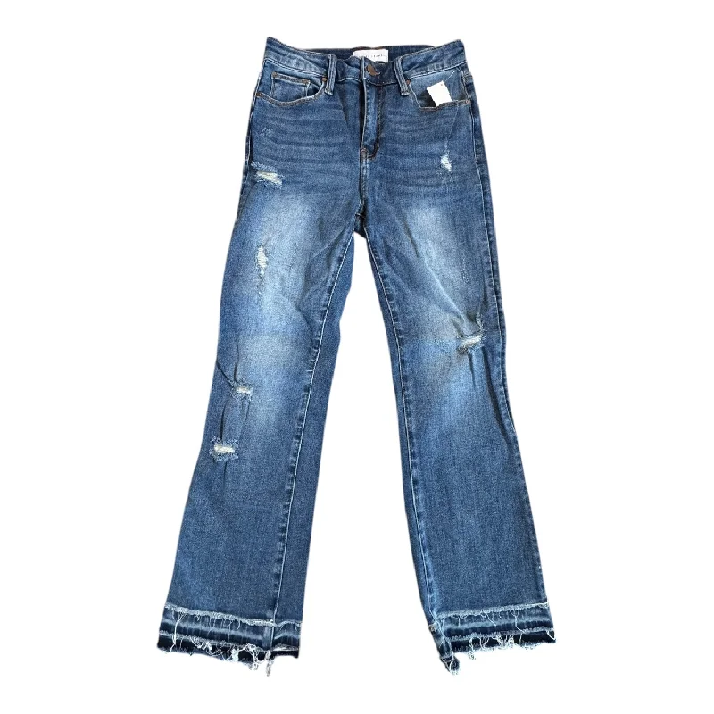 Simple And Comfortable Jeans Straight By Risen In Blue Denim, Size:6