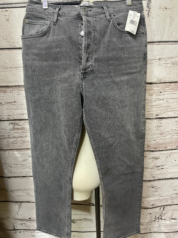 Versatile Style Jeans Cropped By Agolde In Grey, Size: 8
