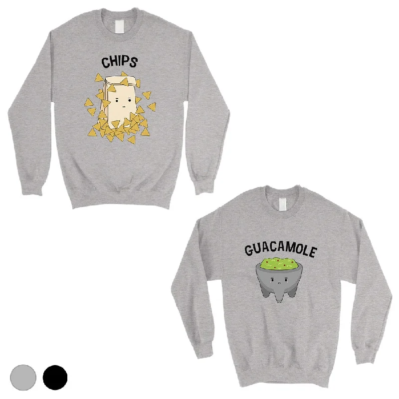 Effortless Dressing Chips & Guacamole Matching Sweatshirt Pullover Cute Couples Gift