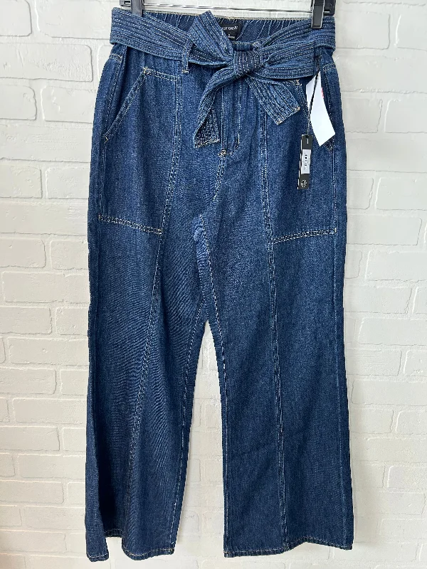 Relaxed Jackets Jeans Wide Leg By Dictionairy In Blue Denim, Size: 4