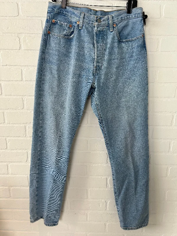 Weekend Comfort Wear Jeans Straight By Levis In Blue Denim, Size: 12