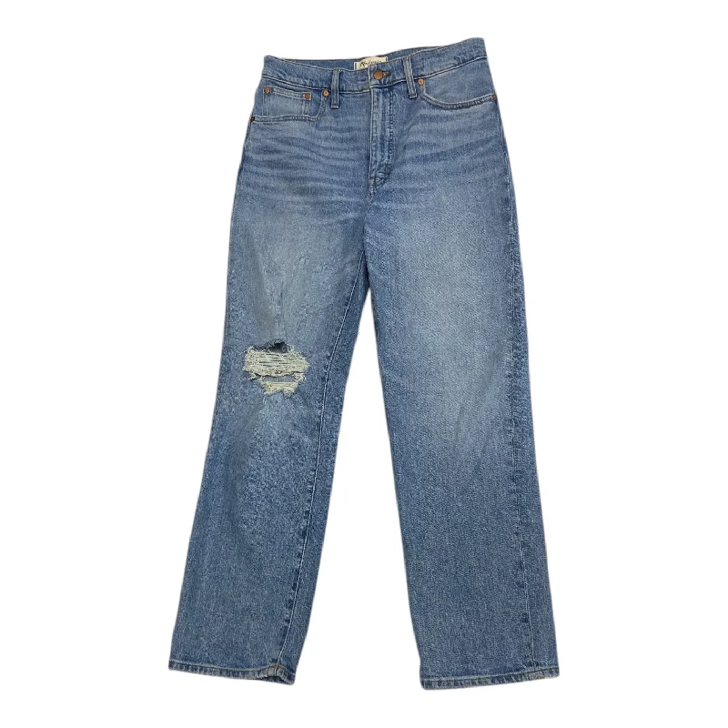 Bright Colors Jeans Straight By Madewell In Blue Denim, Size:8