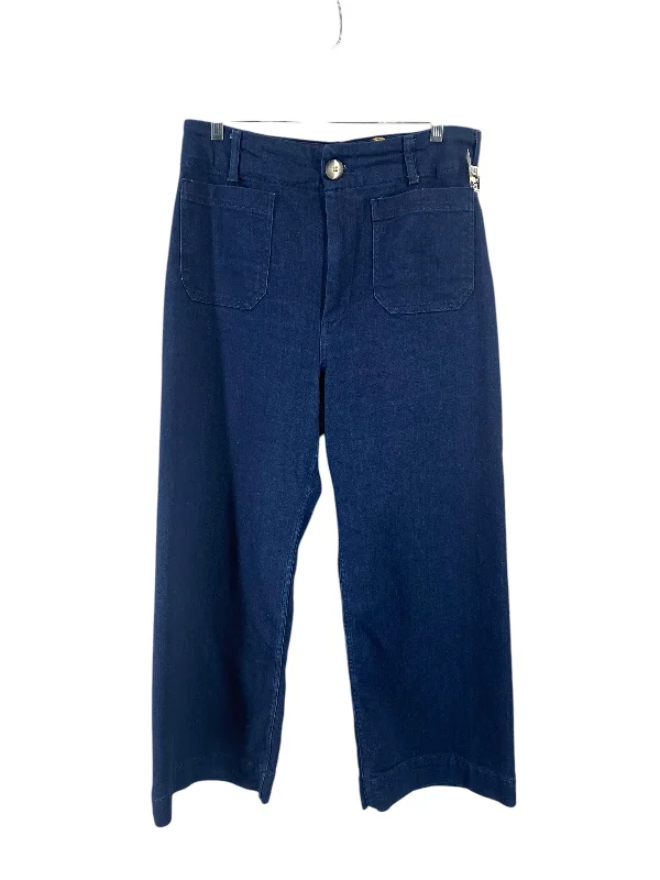 Practical Style Jeans Wide Leg By Maeve In Blue Denim, Size: 12