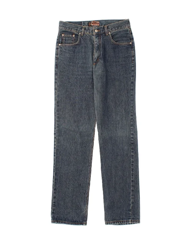 Trendy Items WAMPUM Mens Straight Jeans W32 L32  Blue Cotton