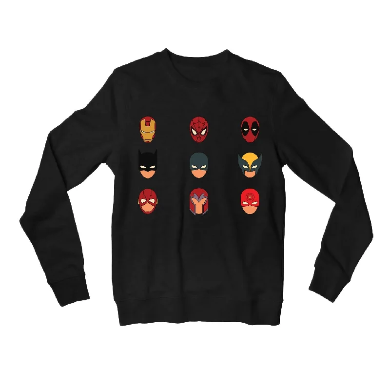 Fresh And Natural Superheroes Sweatshirt - Superhero Masks