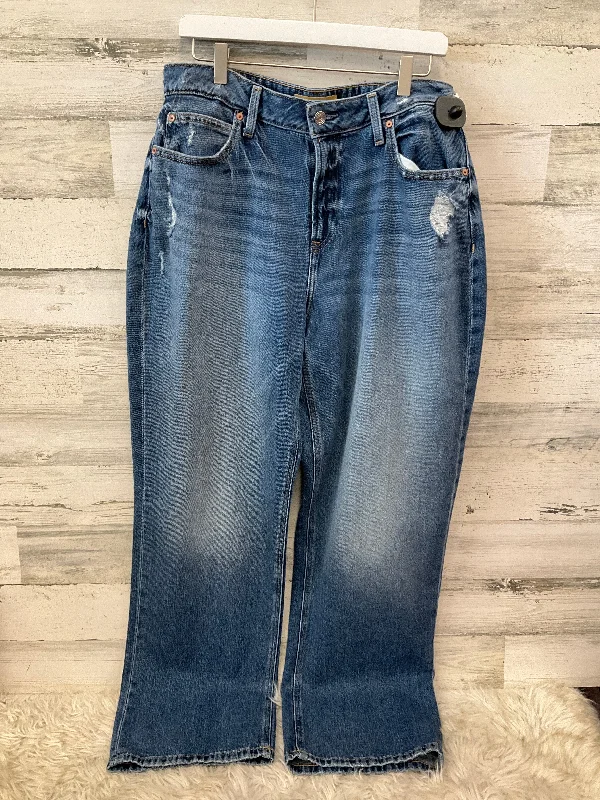 Cozy Footwear Jeans Wide Leg By Clothes Mentor In Blue Denim, Size: 14l