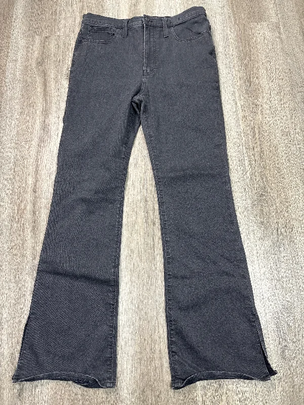 Casual And Casual Jeans Flared By Madewell In Black Denim, Size: 10