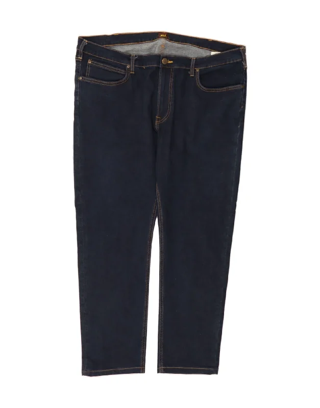 Trendy Layers LEE Mens Luke Slim Jeans W42 L29 Navy Blue Cotton