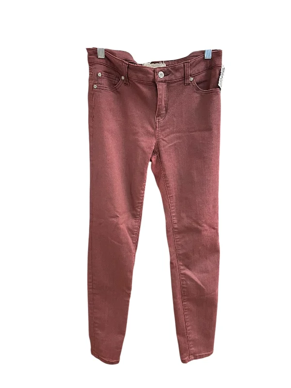 Quality Tailoring Jeans Skinny By Altard State In Maroon, Size: 8