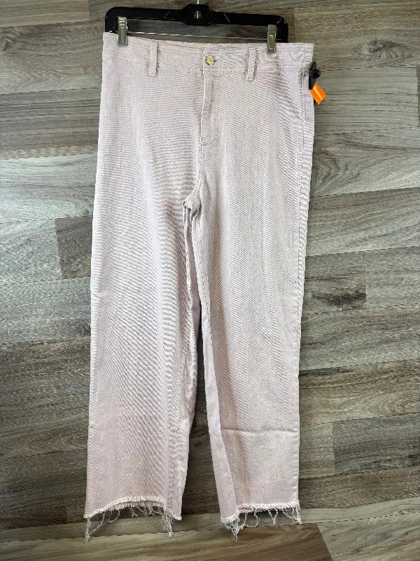 Fashion Expert Jeans Wide Leg By Paige In Pink Denim, Size: 8