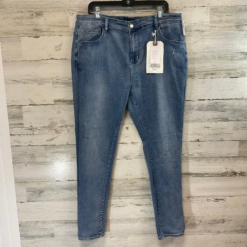 Romantic Temperament Jeans Skinny By Coco And Carmen In Blue Denim, Size: Xxl