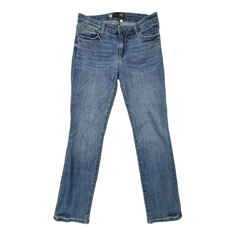 Layered Style Jeans Skinny By Kut In Blue Denim, Size:4L