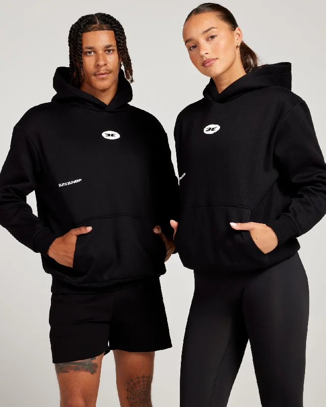 Comfortable Sweaters Retro Puff Print Hoodie - Black
