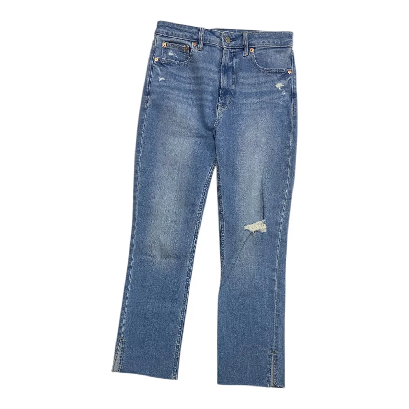 Breathable Design Jeans Straight By Gap In Blue Denim, Size:6