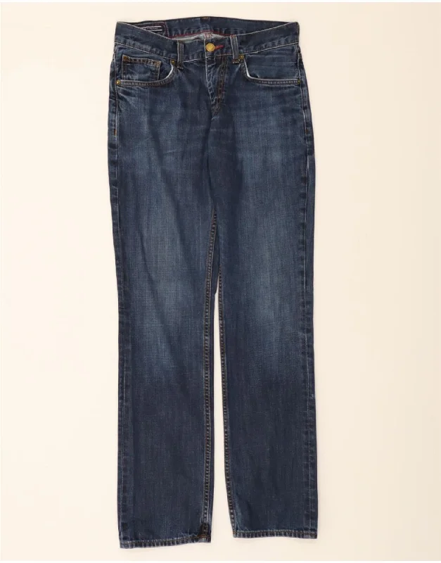 Soft Fabric Looks TOMMY HILFIGER Mens Straight Jeans W30 L32 Navy Blue