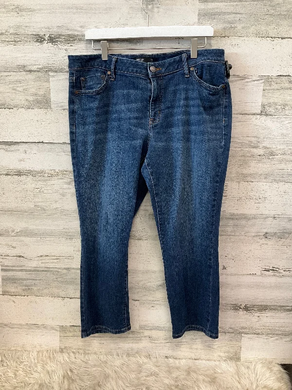 Casual Fit Jeans Straight By Simply Vera In Blue Denim, Size: 16