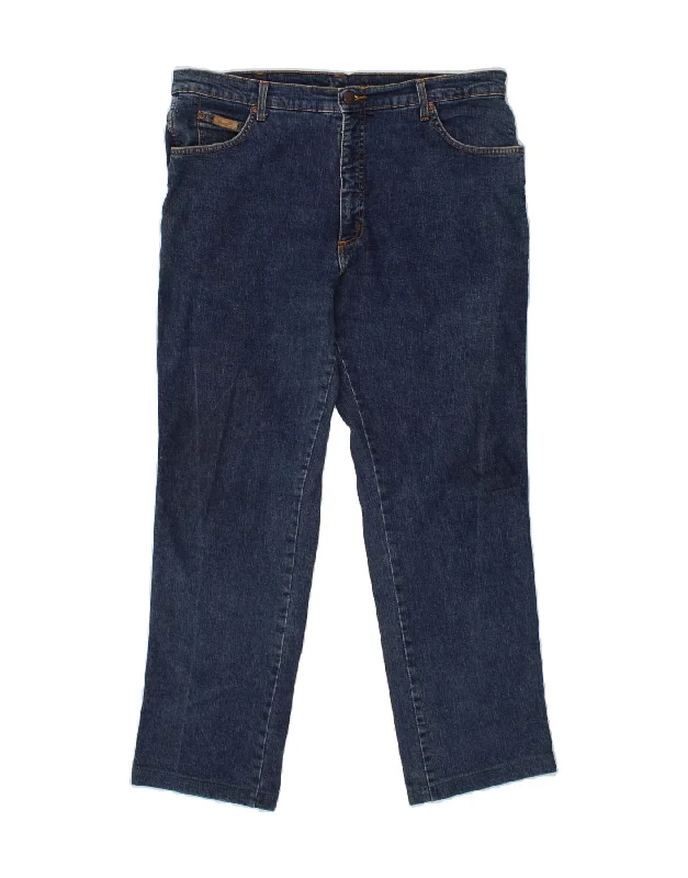 Elegant And Elegant WRANGLER Mens Texas Straight Jeans W38 L30  Navy Blue Cotton