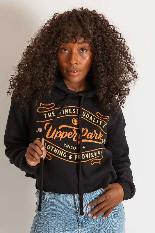 Light Fit Giant Pro Label Crop Hoodie