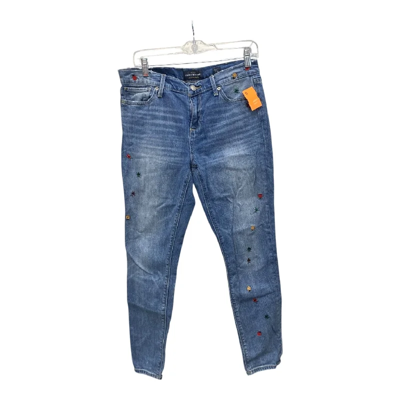 Trendy Wear Jeans Straight By Lucky Brand In Blue Denim, Size:6