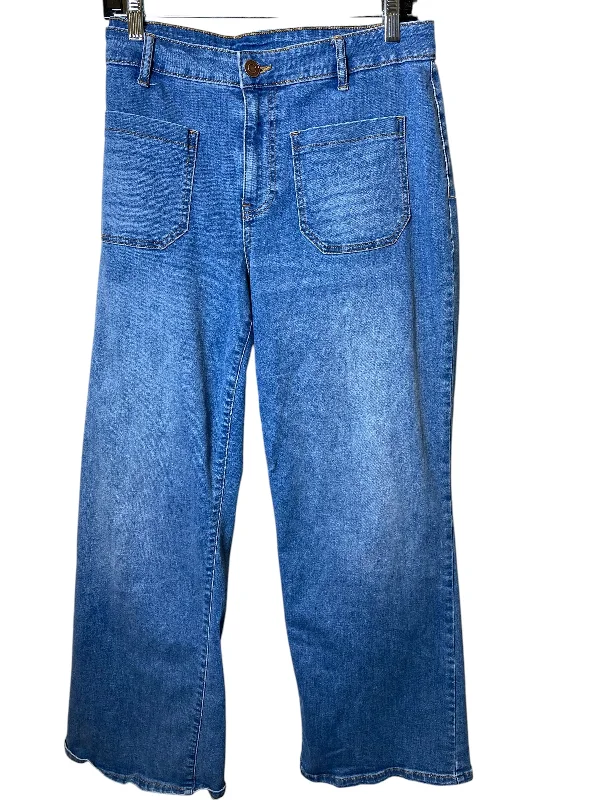 Low-key Luxury Jeans Wide Leg By Nurture In Blue, Size: 14