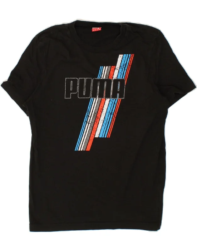 Relaxed Jackets PUMA Boys Graphic T-Shirt Top 15-16 Years Black Cotton