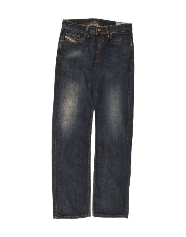Cozy Lifestyle DIESEL Mens Larkee Straight Jeans W32 L34 Navy Blue Cotton