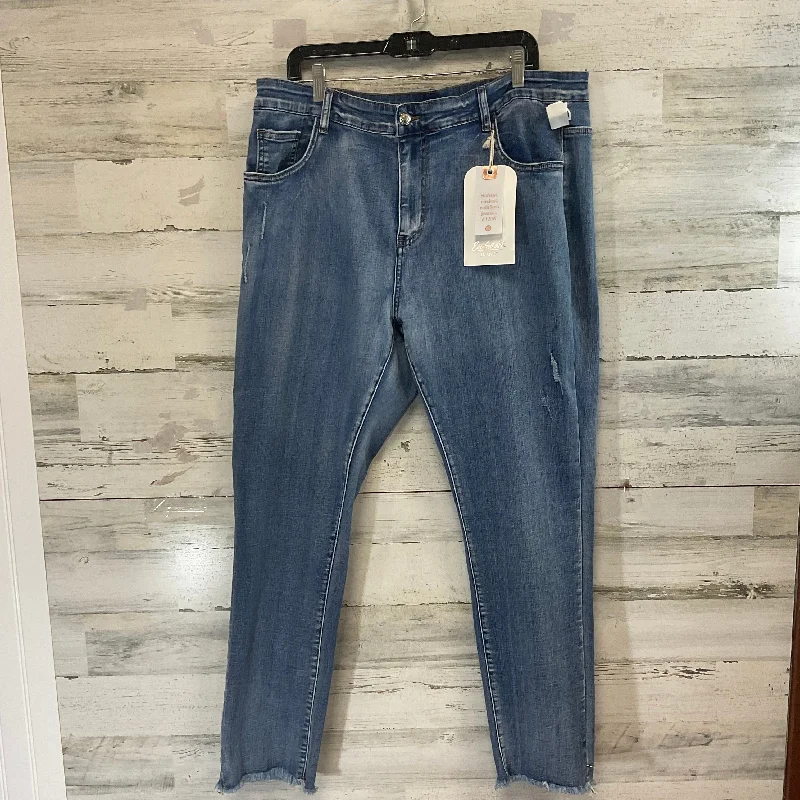 Sports Series Jeans Straight By Coco And Carmen In Blue Denim, Size: Xxl