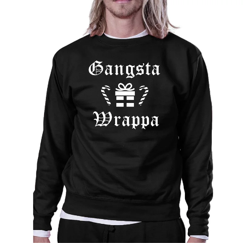 Elegant Design Gangsta Wrappa Sweatshirt Cute Holiday Pullover Fleece Sweater