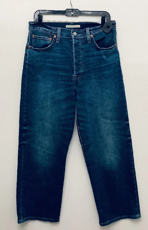End Of The Year Jeans Straight By Levis In Blue Denim, Size: 12
