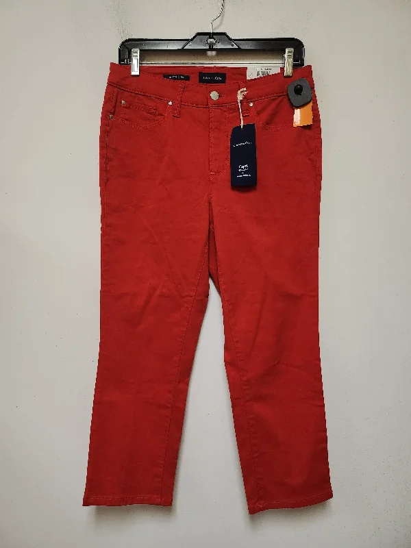 Summer Selection Jeans Cropped By Charter Club In Red, Size: 8