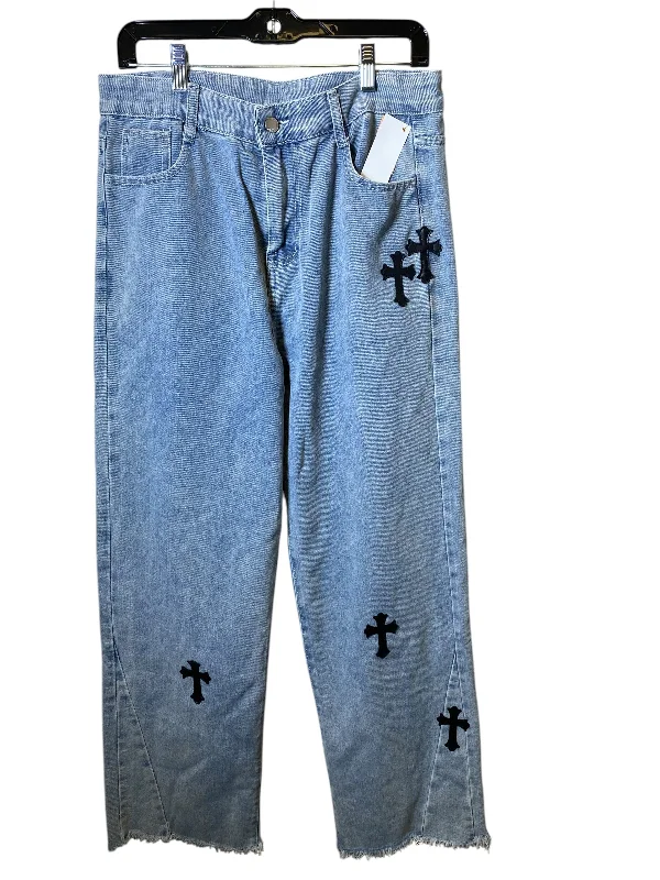 Dynamic Fashion Jeans Wide Leg By Cmc In Blue, Size: 10