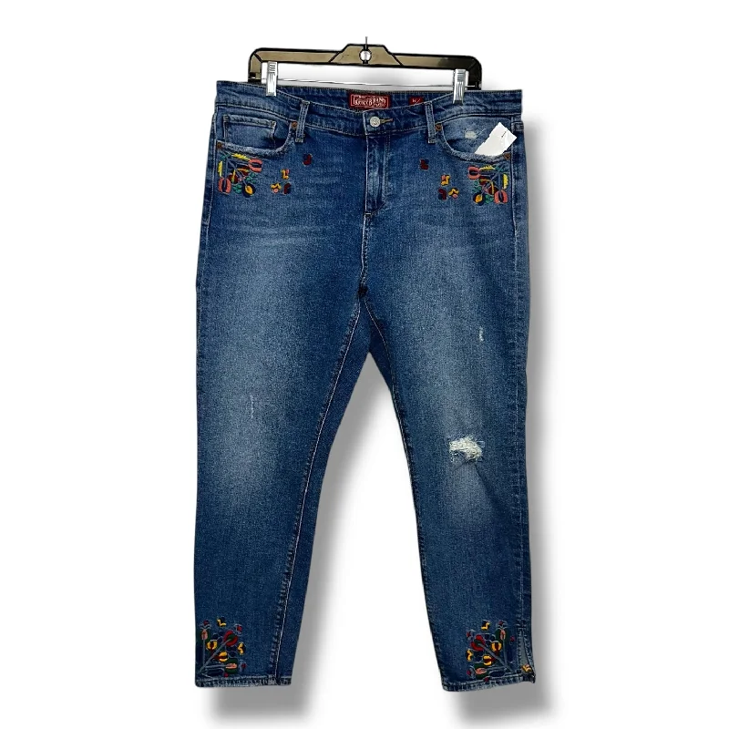 Romantic Data Jeans Straight By Lucky Brand In Blue Denim, Size: 14