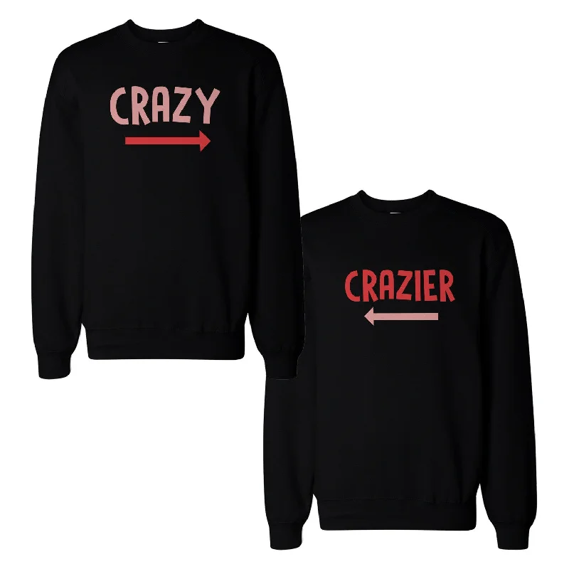 All-Day Style Funny Crazy and Crazier BFF Matching SweatShirts Front and Back Design