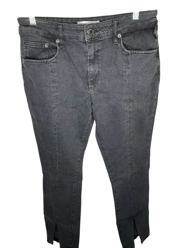 Body Design Jeans Flared By Zara In Black Denim, Size: 12