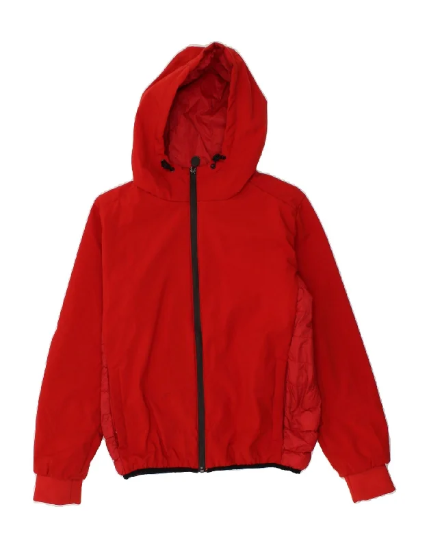 Customized Version INVICTA Girls Hooded Padded Jacket 13-14 Years Red Polyester