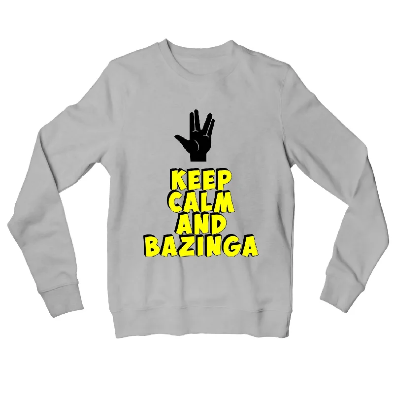 Cozy Shirts The Big Bang Theory Sweatshirt - Keep Calm & Bazinga