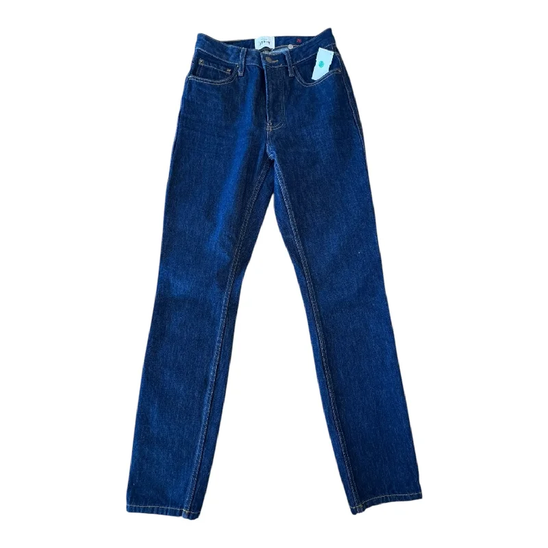 Casual Ease Jeans Straight By Cmc In Blue Denim, Size:2