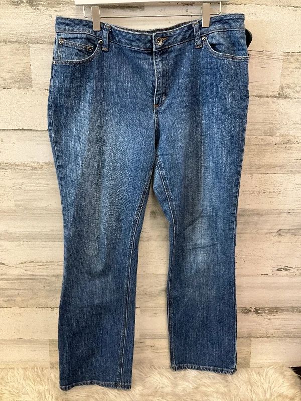 Stylish Jackets Jeans Straight By St Johns Bay In Blue Denim, Size: 16