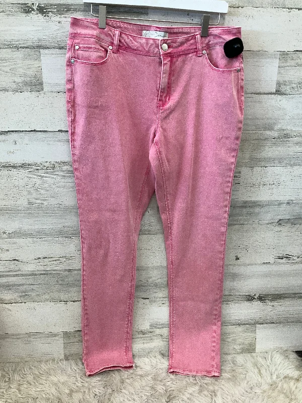 Soft Casuals Jeans Straight By Cato In Pink, Size: 12