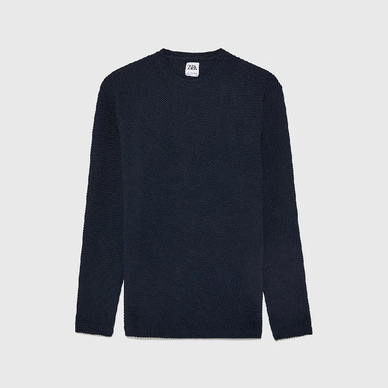 All-Day Comfort ZR Ottoman Navy Blue Sweatshirt 9976
