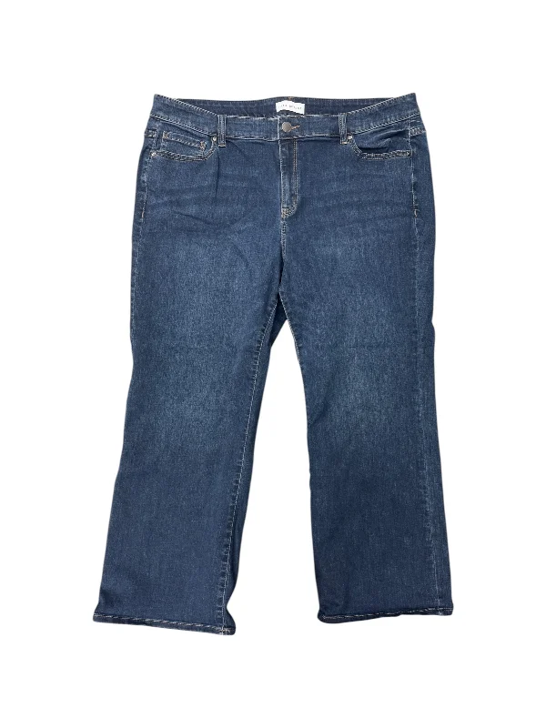 Comfortable Sweaters Jeans Wide Leg By Lane Bryant In Blue Denim, Size: 22