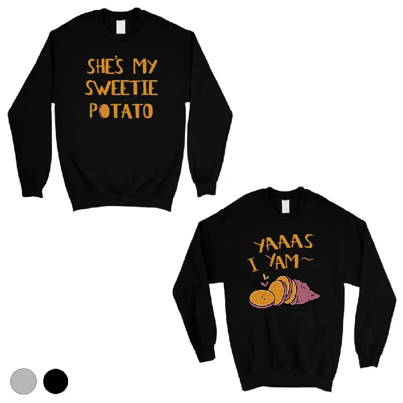 Bottom And Versatile Sweet Potato Yam Matching Sweatshirt Pullover Cute Anniversary Gift